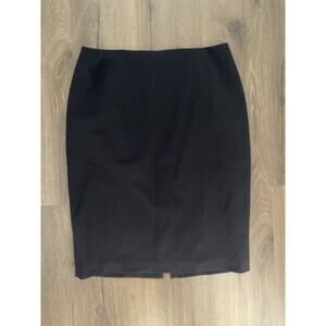 Lafayette 148 NY Black Pencil Skirt Wool Blend Womens Size 8 Lined Career